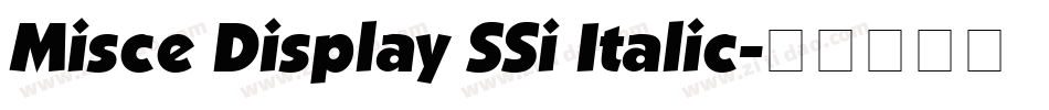 Misce Display SSi Italic字体转换